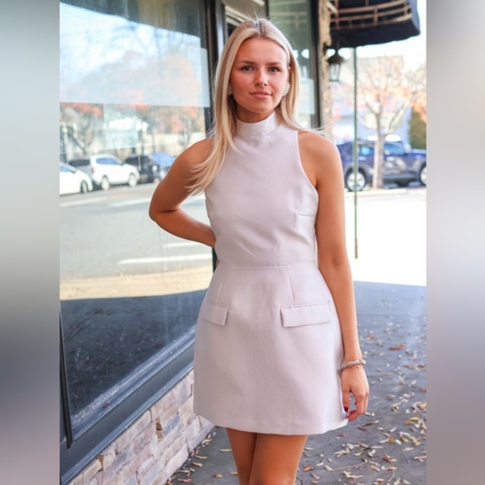 Amanda Uprichard Everhart Dress in Silver